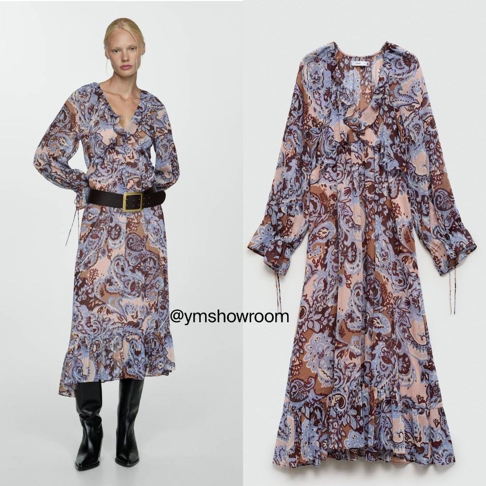 MANGO Paisley Print Dress